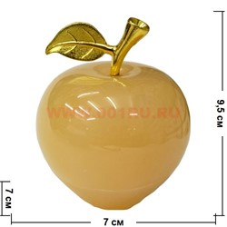 Яблоко из медового оникса 3 дюйма 7,5 см - фото 83364
