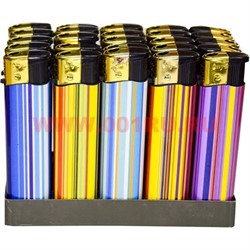 Зажигалка газовая City-L «полостая неоновые цвета» 25 шт/бл - фото 83547