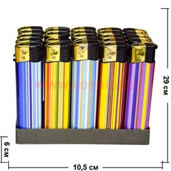 Зажигалка газовая City-L «полостая неоновые цвета» 25 шт/бл - фото 83548
