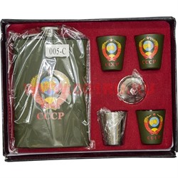 Набор Фляга 9 унций (005-C) СССР и 4 стаканчика - фото 83651