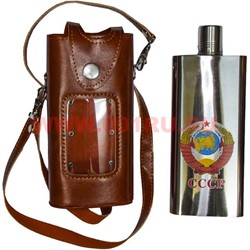 Фляга СССР герб 11 унций в чехле - фото 83955