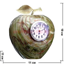 Часы из оникса "Яблоко" 19см (6 дюймов) - фото 84440