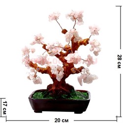 Дерево счастья "розовый кварц" большое 28 см - фото 84530