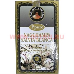 Благовония Ppure Nagchampa White Sage 15 гр, цена за 12 штук (Шалфей) - фото 84640