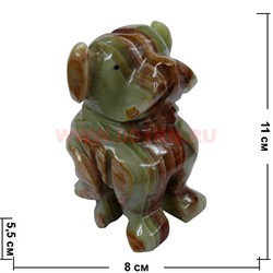 Бульдог из оникса 11 см (5 дюймов) - фото 85295