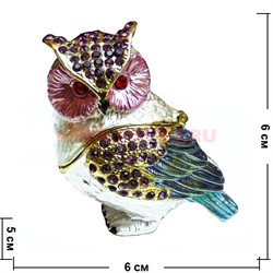 Шкатулка со стразами "Сова со стразами" - фото 85649