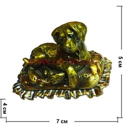 Шкатулка со стразами "Собака на подушке" - фото 85693