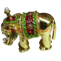 Шкатулка со стразами "Слон с жемчужиной" - фото 85709