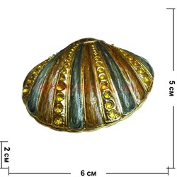 Шкатулка со стразами "Ракушка-веер" - фото 85724