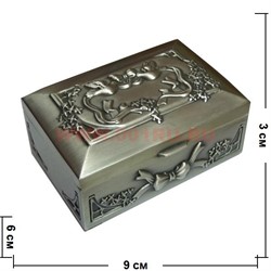 Шкатулка "Голуби" малая, мельхиор (701) - фото 85736