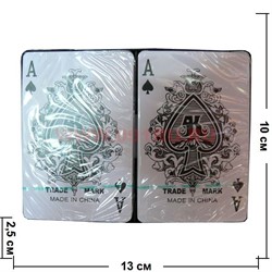 Карты игральные пластиковые в боксе, цена за 2 колоды 54 карты - фото 85774