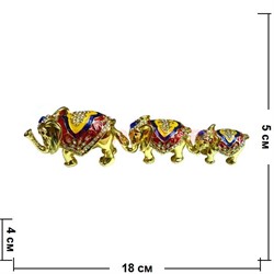 Шкатулка со стразами "Три слоника" (4942) - фото 85938