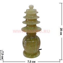 Лампа из оникса малая 20 см (Пакистан) - фото 86653