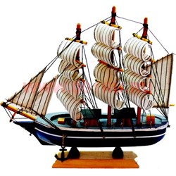 Корабль 16 см макет деревянный - фото 87077