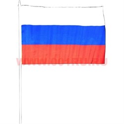 Флаг РФ 16х24 см без герба 12 шт/уп (2400 шт/кор) - фото 87241