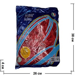 Шар воздушный Пастель Red 12 дюймов (G110/05) 100 шт Gemar Baloons - фото 87329