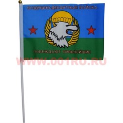 Флаг ВДВ 16х24 см (12 шт/бл) с надписью «Побеждают сильнейшие» - фото 87432