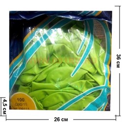 Шарики воздушные 10 дюймов (G90/11) пастель Light Green 100 шт - фото 87454