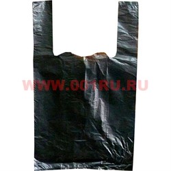 Одноразовый пакет 40x25 см черный цена за упаковку 100 шт - фото 89276