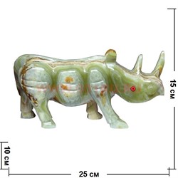 Носорог из оникса 25 см (10 дюймов) - фото 89472
