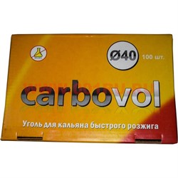 Уголь для кальяна Carbovol 40 мм 100 шт (Россия) - фото 89490
