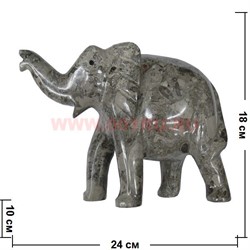 Слон из мрамора 24 см (10 дюймов) - фото 89579