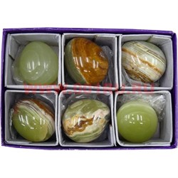 Яйца из оникса 5 см (1,25 дюйма) разных оттенков 12 шт/упаковка - фото 89834