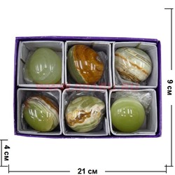 Яйца из оникса 5 см (1,25 дюйма) разных оттенков 12 шт/упаковка - фото 89835