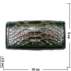 Кошелек женский Bobi Diqi на кнопке, лак цвета миксом - фото 90135