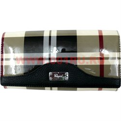 Кошелек женский Capri, кнопка, лак, цвета миксом - фото 90138