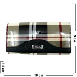 Кошелек женский Capri, кнопка, лак, цвета миксом - фото 90140