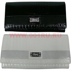 Кошелек женский Capri, кнопка, лак, цвета миксом - фото 90143