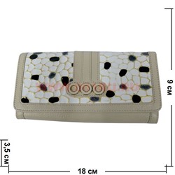 Кошелек женский Fran Diar "под камень" на кнопке, цвета миксом - фото 90154