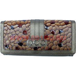 Кошелек женский Fran Diar "под камень" на кнопке, цвета миксом - фото 90155