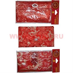 Кошелек красный 6 видов (конверт для денег) текстильный - фото 90658
