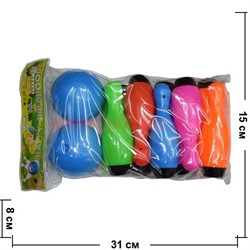 Кегли игрушечные из мягкой пластмассы - фото 90754