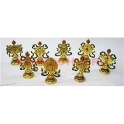 Набор буддийских символов 8 шт металл (цена за набор) - фото 91684