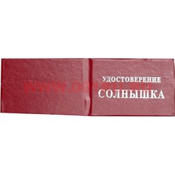 Прикол "Удостоверение солнышка" - фото 92103