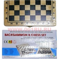Нарды+шахматы деревянные 1 размер (8801) - фото 92173
