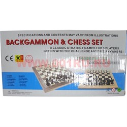 Нарды+шахматы деревянные 1 размер (8801) - фото 92174