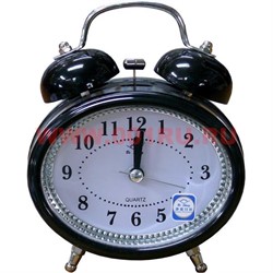 Часы будильник "овал" кварцевые 3 цвета - фото 92747