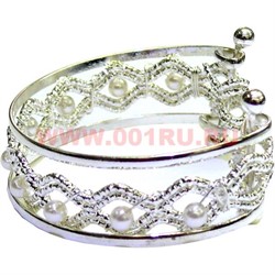 Браслет "Металл и жемчуг ", цена за 12 шт/уп - фото 93403