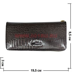 Кошелек Cossni, натур.кожа лакированный, цвет серый - фото 93602