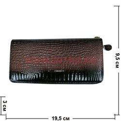 Кошелек Cossni, натур.кожа лакированный, цвет коричневый - фото 93614