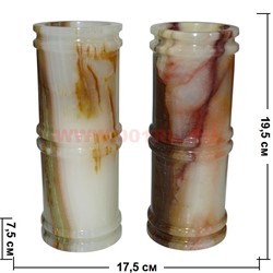 Ваза из оникса "бамбук" 20 см (3х8) - фото 93639