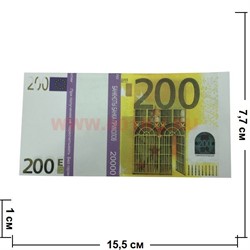 Прикол Пачка денег 200 евро оригинального размера (иммитация) - фото 93719