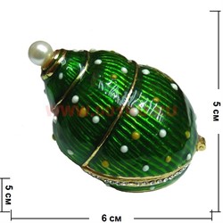 Шкатулка со стразами "Ракушка с жемчужиной" - фото 93879