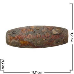 Бусина Дзи "12 глаз + узел удачи" 5,7 см - фото 94166