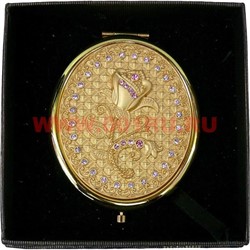 Зеркало косметическое карманное овальное (Z-1329) - фото 94184