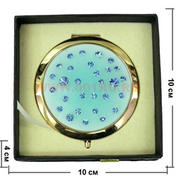 Зеркало косметическое, карманное со стразами  (Z-1351) - фото 94213